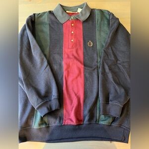 Vintage Bugle Boy sweater cotton/poly blend XL striped